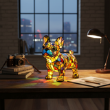 Radiant Bulldog Stained Glass