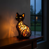 Luminous Midnight: Radiant Cat