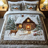 3-Piece Quilted Bedding Set - Cozy Cabin