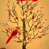 Radiant Vintage Tree with Cardinals