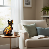Luminous Midnight: Radiant Cat