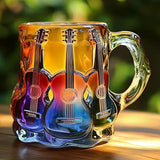 Artisanal Mug with 3D Guitar Design