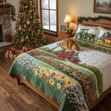 3-Piece Quilted Bedding Set - Happy Farm