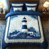 3-Piece Quilted Bedding Set - Lighthouse Breeze