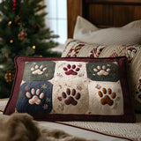 Quilted Cushion Cover - Cozy Paws