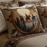 Quilted Cushion Cover - Dreamcatcher Circle