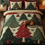 3-Piece Quilted Bedding Set - Forest of Joy