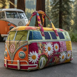 Quilted Travel Bag with Floral