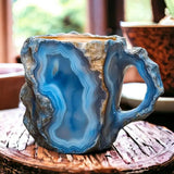 Coffee Mugs Adorned with Mineral Crystals