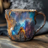 Coffee Mugs Adorned with Mineral Crystals