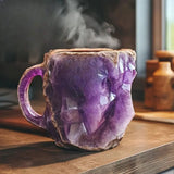 Coffee Mugs Adorned with Mineral Crystals