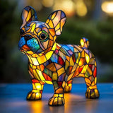 Radiant Bulldog Stained Glass