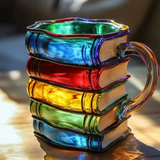 Colorful Artisanal Mug Inspired by Books