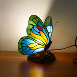 Lamp Cut in the Shape of a Blue Butterfly