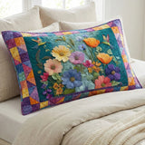 Quilted Cushion Cover - Soft Petal Dream