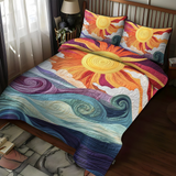 3-Piece Quilted Bedding Set - Solar Charm