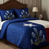 3-Piece Quilted Bedding Set - Texas Pride