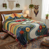 3-Piece Quilted Bedding Set - Vintage Journey