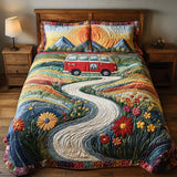 3-Piece Quilted Bedding Set - Vintage Journey