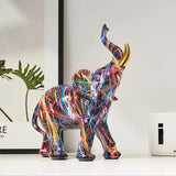 Elephant Art Sculpture with Graffiti Design
