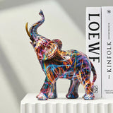 Elephant Art Sculpture with Graffiti Design